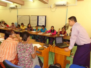 Ten Promises of Children Training giving by PMG from Thingangyun Township   