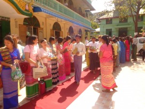 RfP-Myanmar  Women Of Faith Network participated with RMO donation Ceremony from Payar Phyu Monastrey  