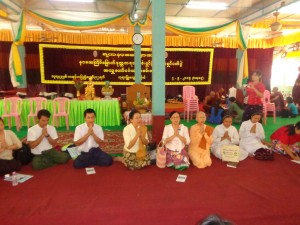 Section Prayer Ceremony Lead by Buddhist Side from Payaphyu Monastrey  