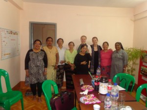 Visitor from Finn Church(Finland) with RfP-Myanmar Women Of Faith Network from RfP-M Office  