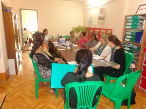 Visitors from Finn Church (FinLand) come and meet with RfP-Myanmar Women Of Faith Network at the RfP-Myanmar Office  